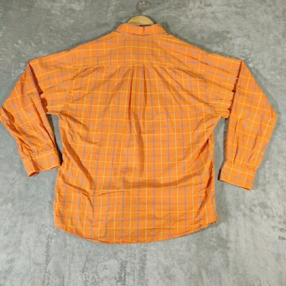 Gitman Bros Shirt Mens Large Orange Button Down Long‎ Sleeve Casual
